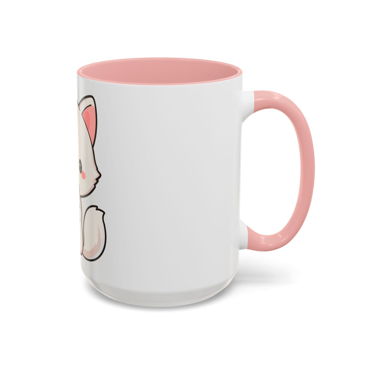 Kawaii Arctic Fox Christmas Accent Coffee Mug
