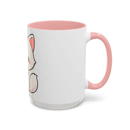 Kawaii Arctic Fox Christmas Accent Coffee Mug