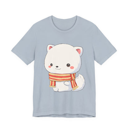 Kawaii Arctic Fox Christmas Tee for Cute Holiday Fans