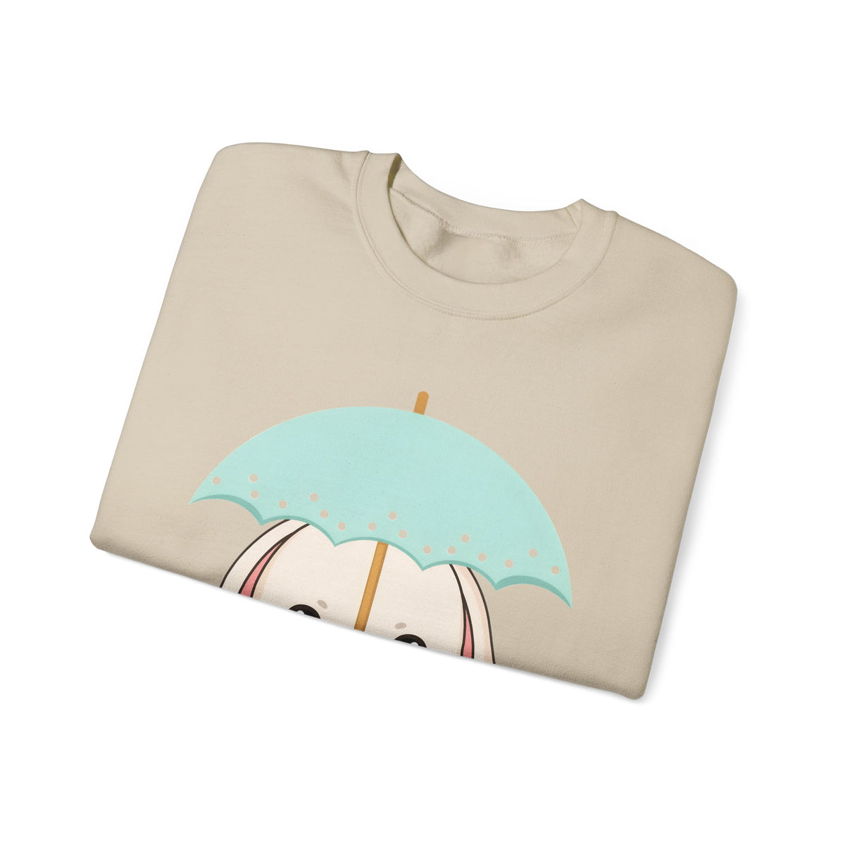Kawaii Bunny Sweatshirt with Umbrella | Cute Chibi Gift