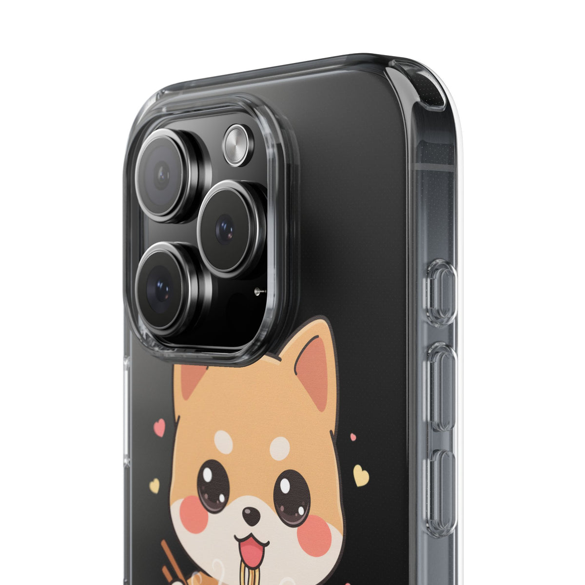 Kawaii Shiba Inu Ramen Clear Impact-Resistant Case