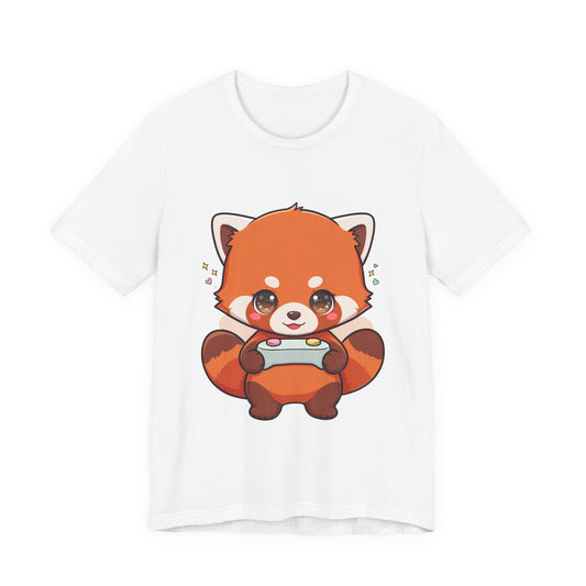 Gamer Red Panda T-Shirt – Cute Kawaii Gift for Gamers