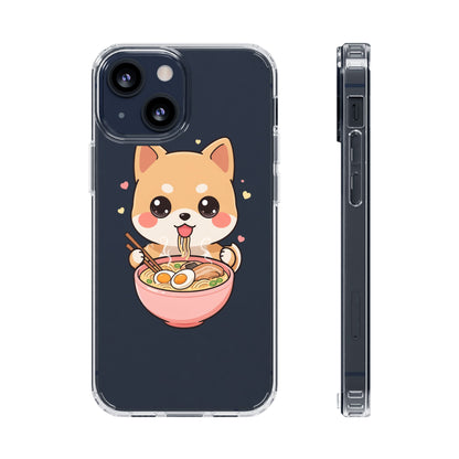 Kawaii Shiba Inu Ramen Clear Impact-Resistant Case