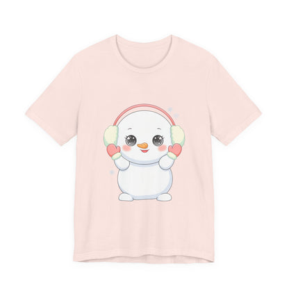 Kawaii Snowman T-Shirt for Cute Winter Style