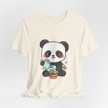 Kawaii Panda T-Shirt, Cute Plant Lover Gift