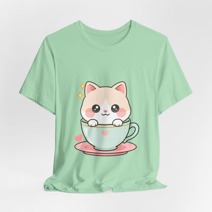Kawaii Cat T-Shirt for Cute Cat and Chibi Art Fans
