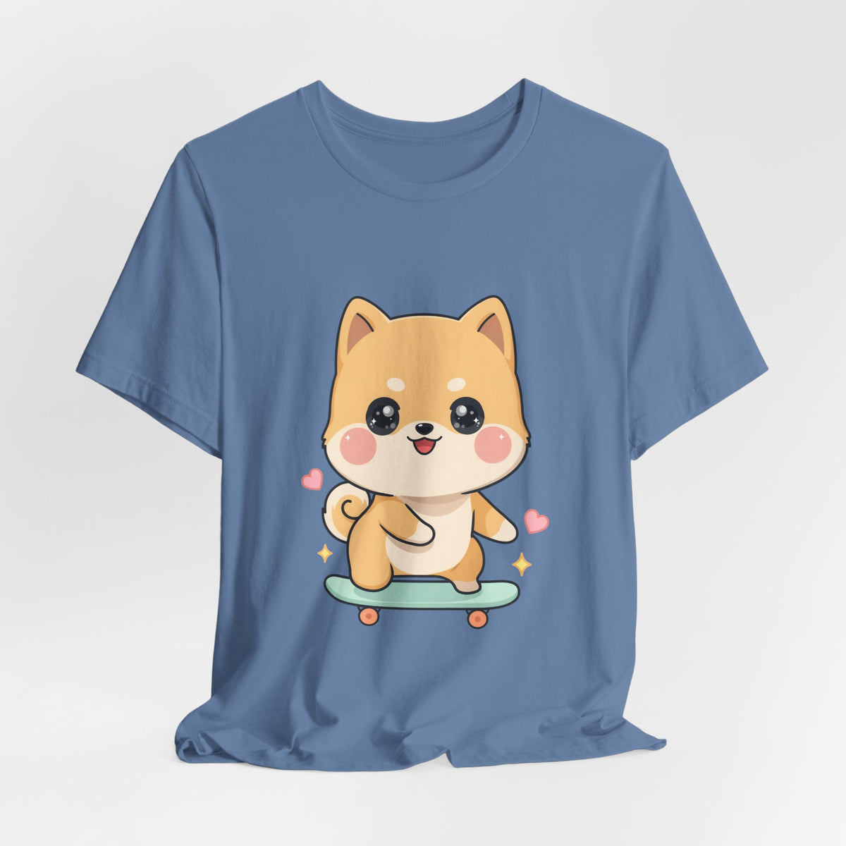Kawaii Shiba Inu Skateboarder Tee for Dog Lovers