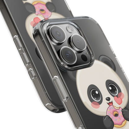 Kawaii Panda Phone Case with Donut