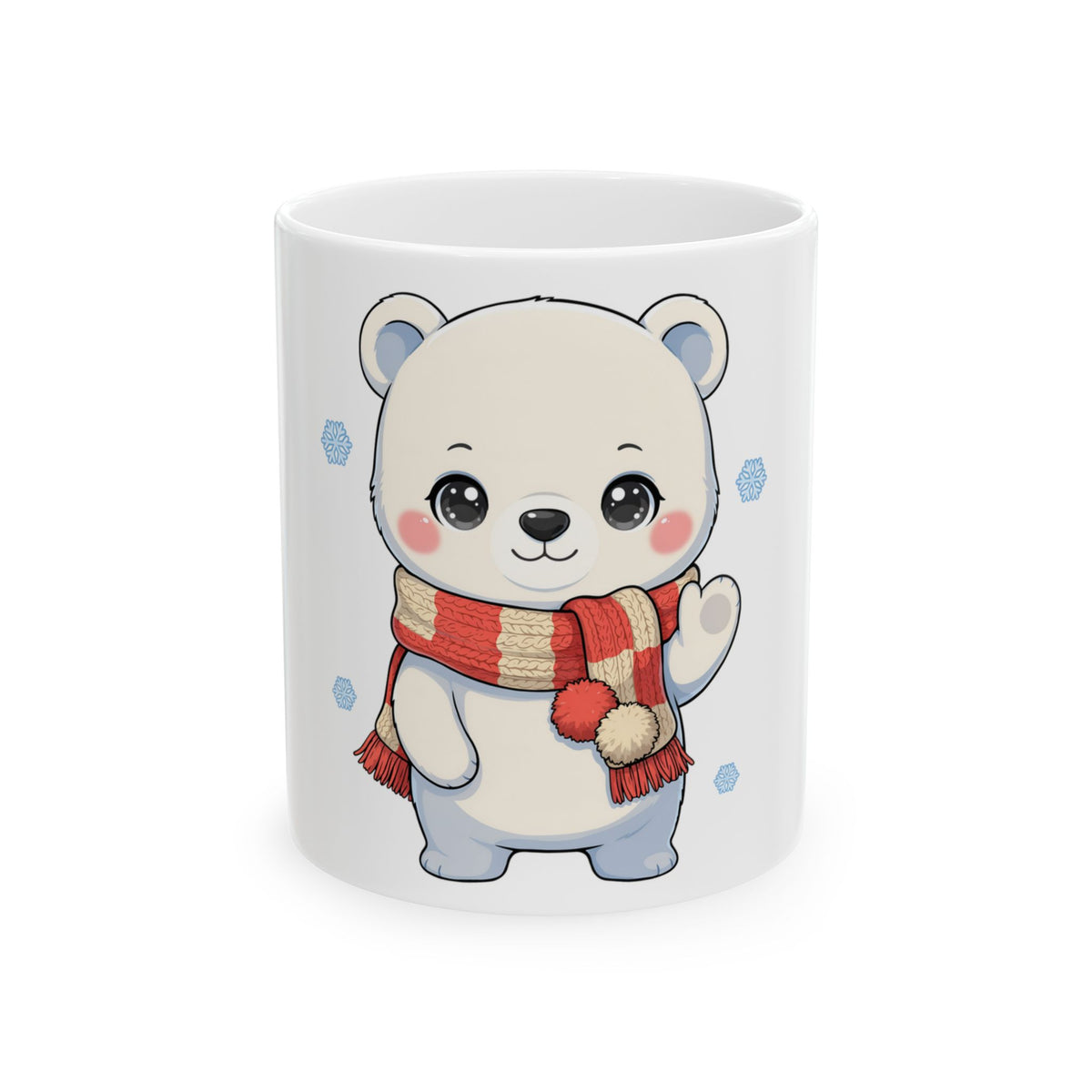 Christmas Polar Bear Mug: Kawaii Winter Cheer