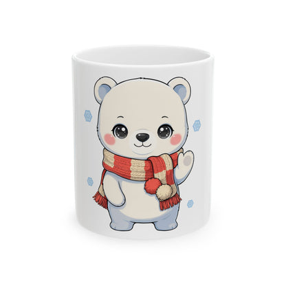 Christmas Polar Bear Mug: Kawaii Winter Cheer