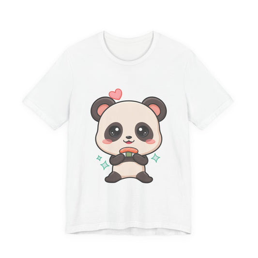 Kawaii Panda Sushi T-Shirt, Cute Chibi Foodie Tee