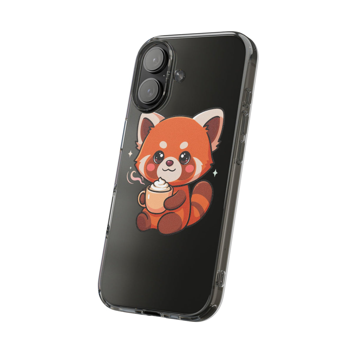 Kawaii Red Panda Phone Case with Latte
