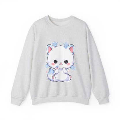 Kawaii Arctic Fox Sweatshirt for Cute Winter Animal Lovers