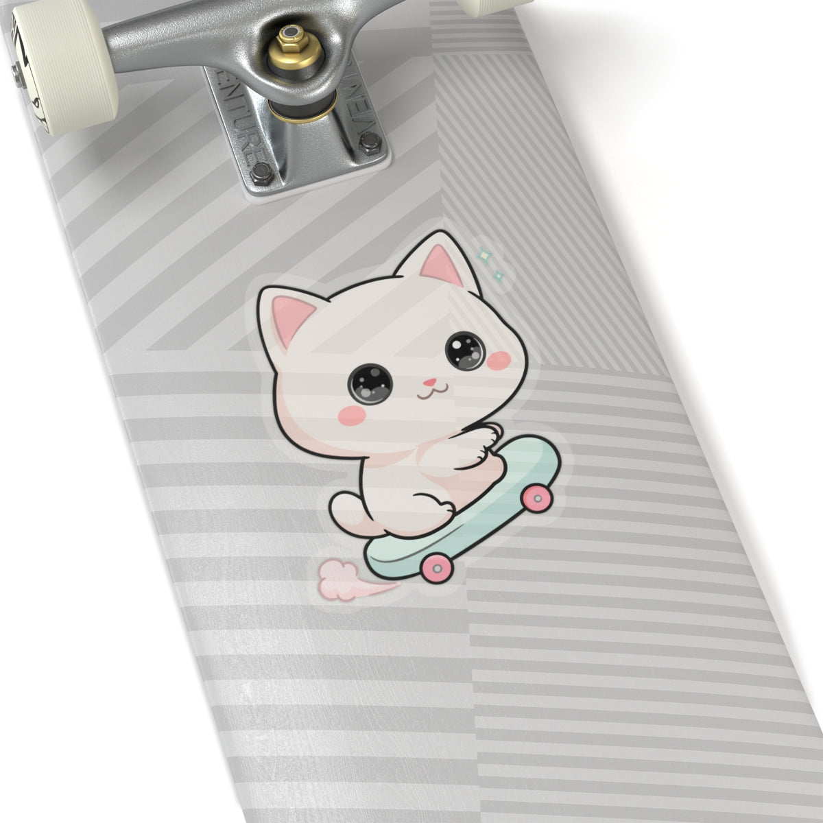 Kawaii Cat Skateboard Sticker for Cat Lovers