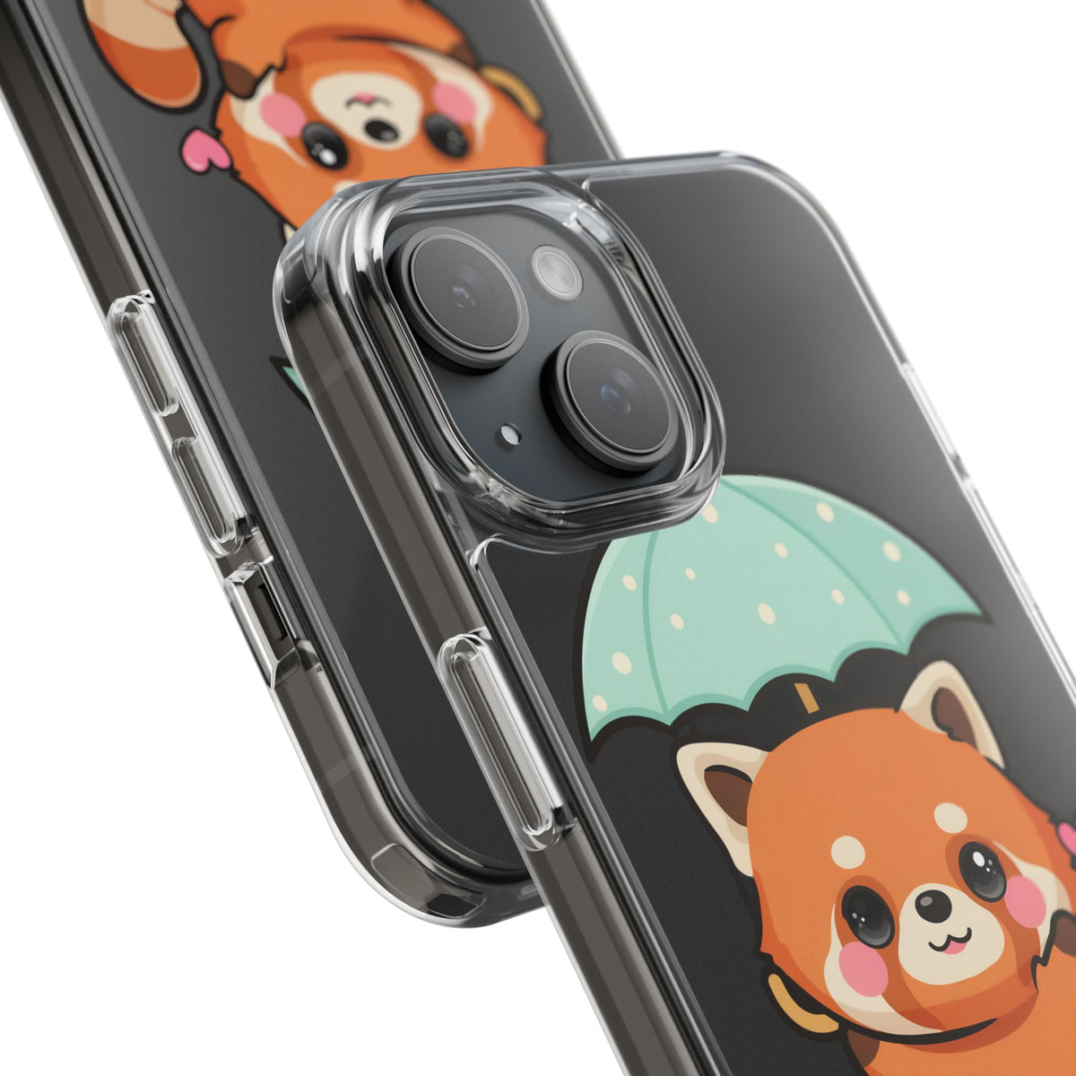 Kawaii Red Panda Clear Impact-Resistant Case