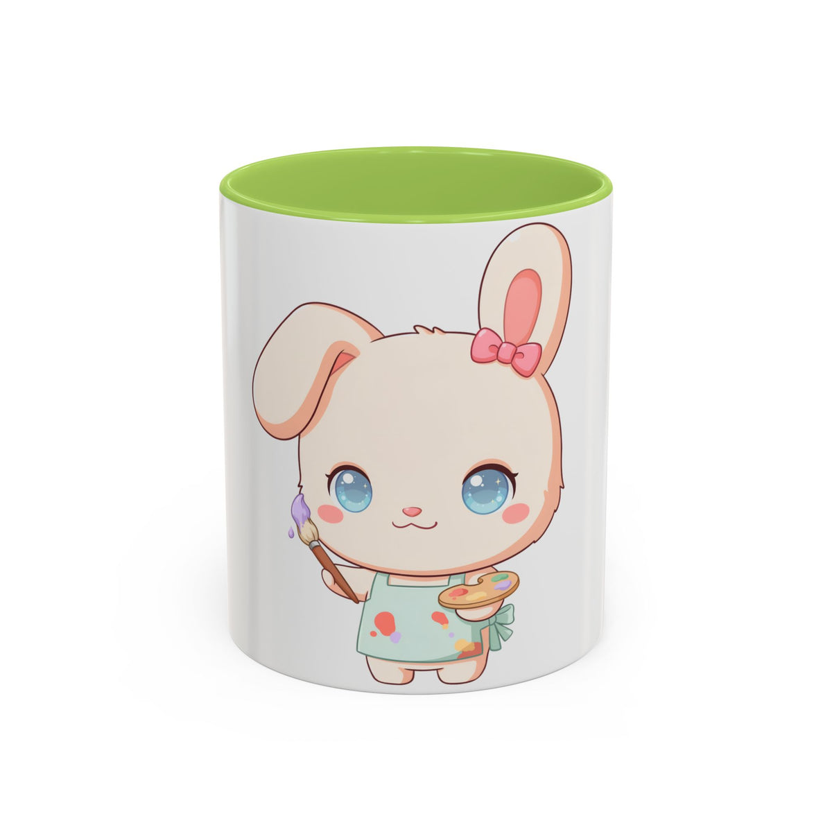Kawaii Bunny Coffee Mug for Artists and Cute Art Lovers