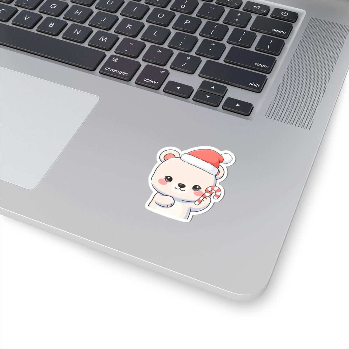 Christmas Polar Bear Sticker, Cute Kawaii Holiday Gift