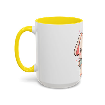 Gamer Bunny Accent Coffee Mug for Kawaii Game Lovers
