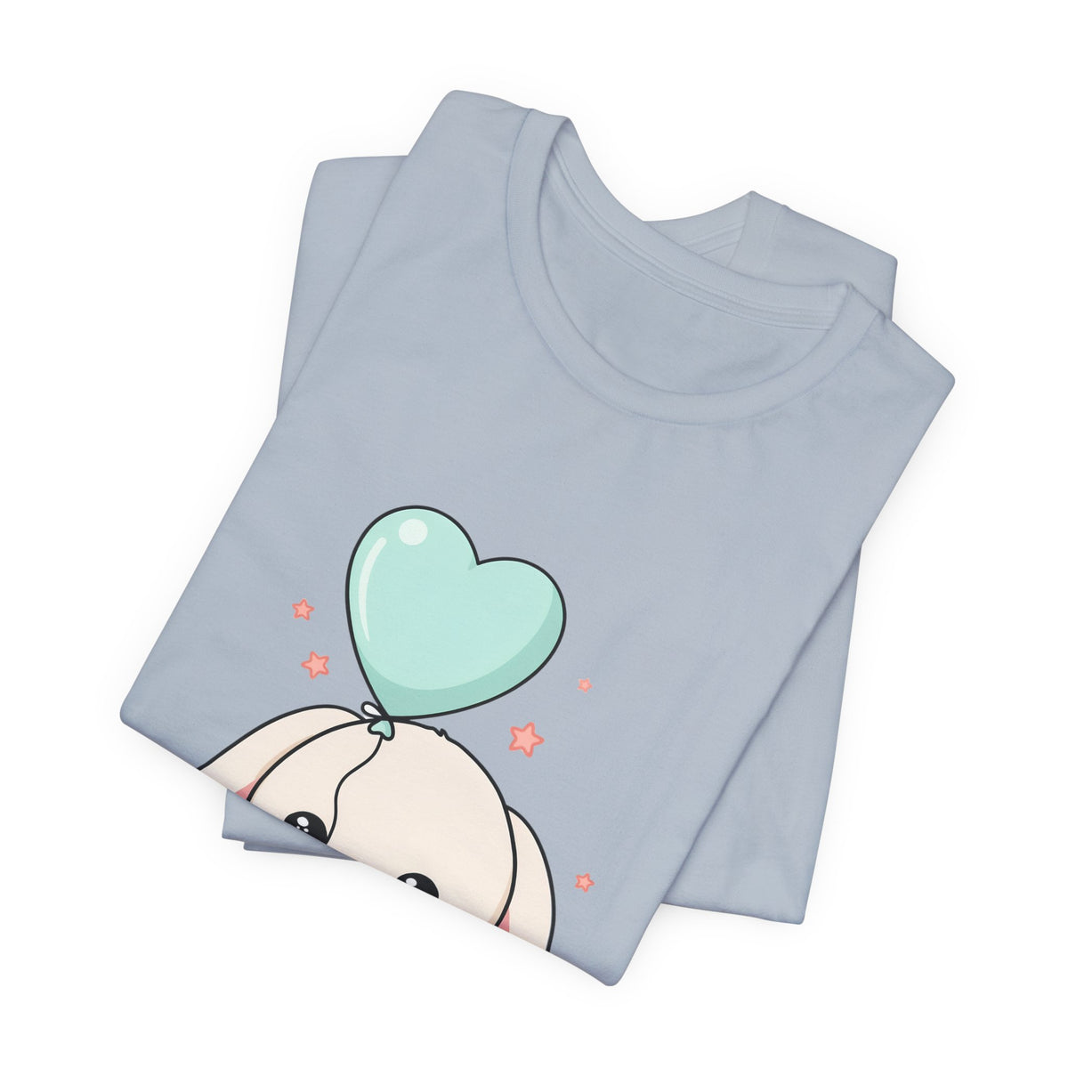 Kawaii Bunny T-Shirt with Balloon – Cute Chibi Rabbit Tee
