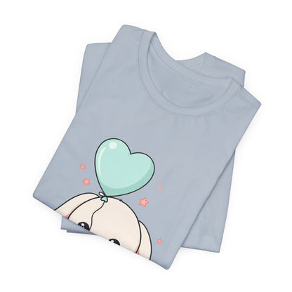 Kawaii Bunny T-Shirt with Balloon – Cute Chibi Rabbit Tee