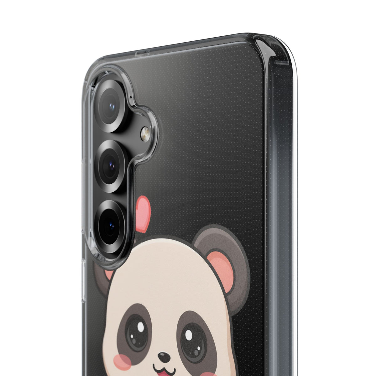 Kawaii Panda Sushi Phone Case, Clear Impact-Resistant Case