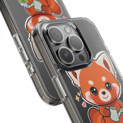 Red Panda Phone Case, Cute Plant Lover Gift