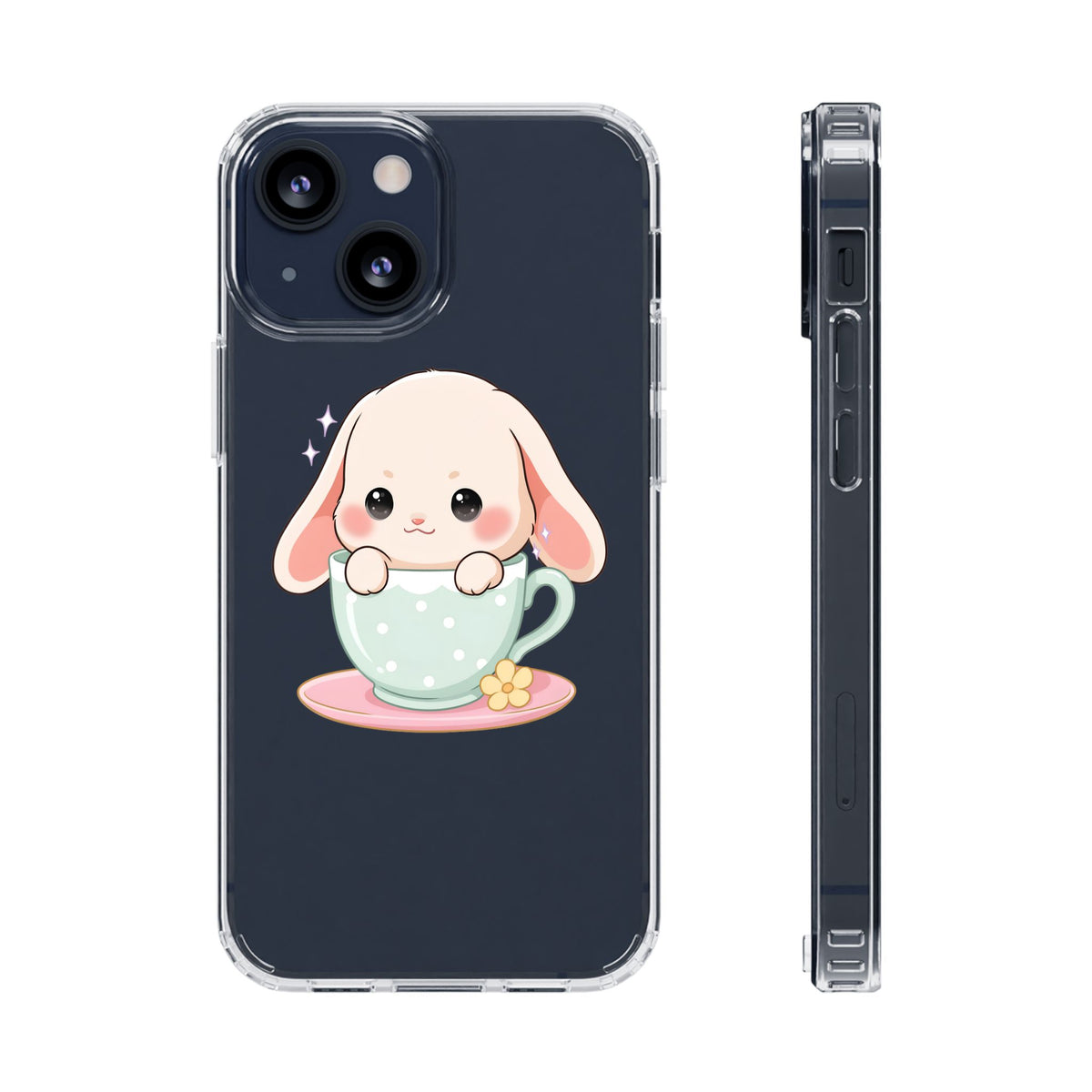 Kawaii Bunny Phone Case, Cute Teacup Rabbit