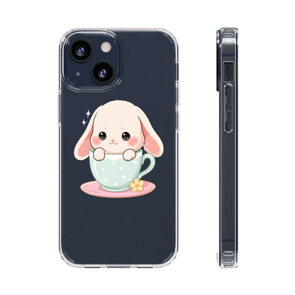 Kawaii Bunny Phone Case, Cute Teacup Rabbit