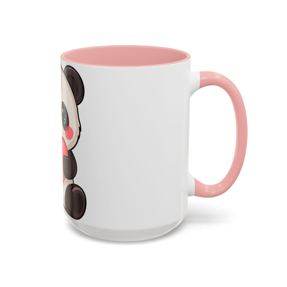 Kawaii Panda Heart Accent Coffee Mug