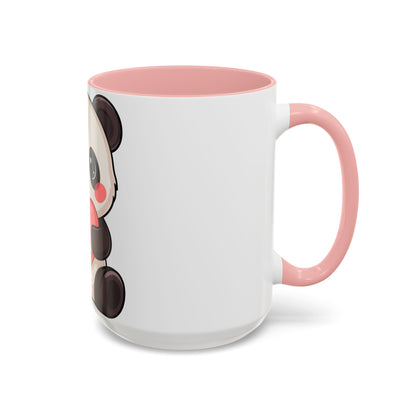 Kawaii Panda Heart Accent Coffee Mug