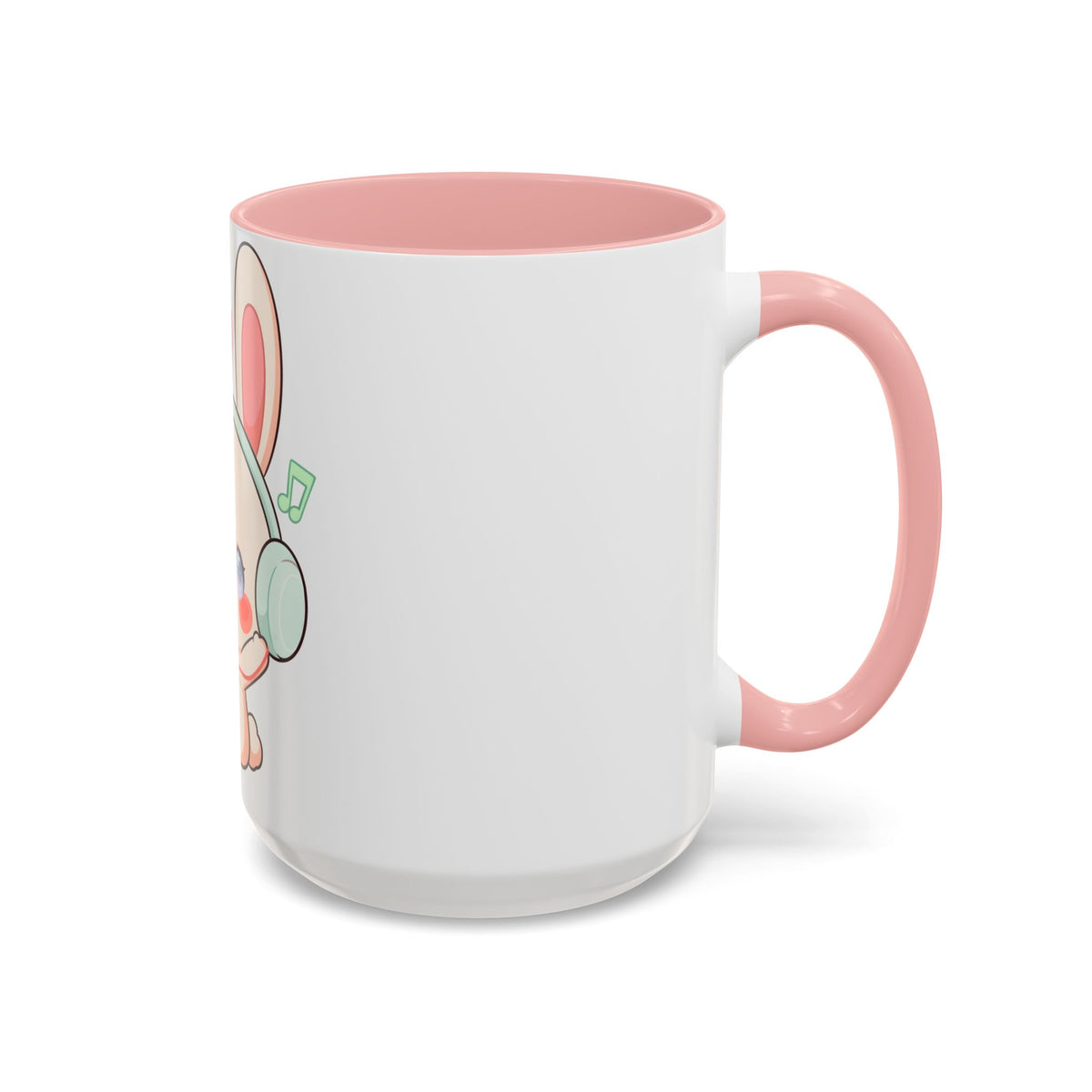 Kawaii Bunny Music Mug, Cute Accent Coffee Mug