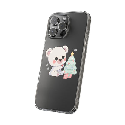 Christmas Polar Bear Phone Case, Kawaii Holiday Accessory