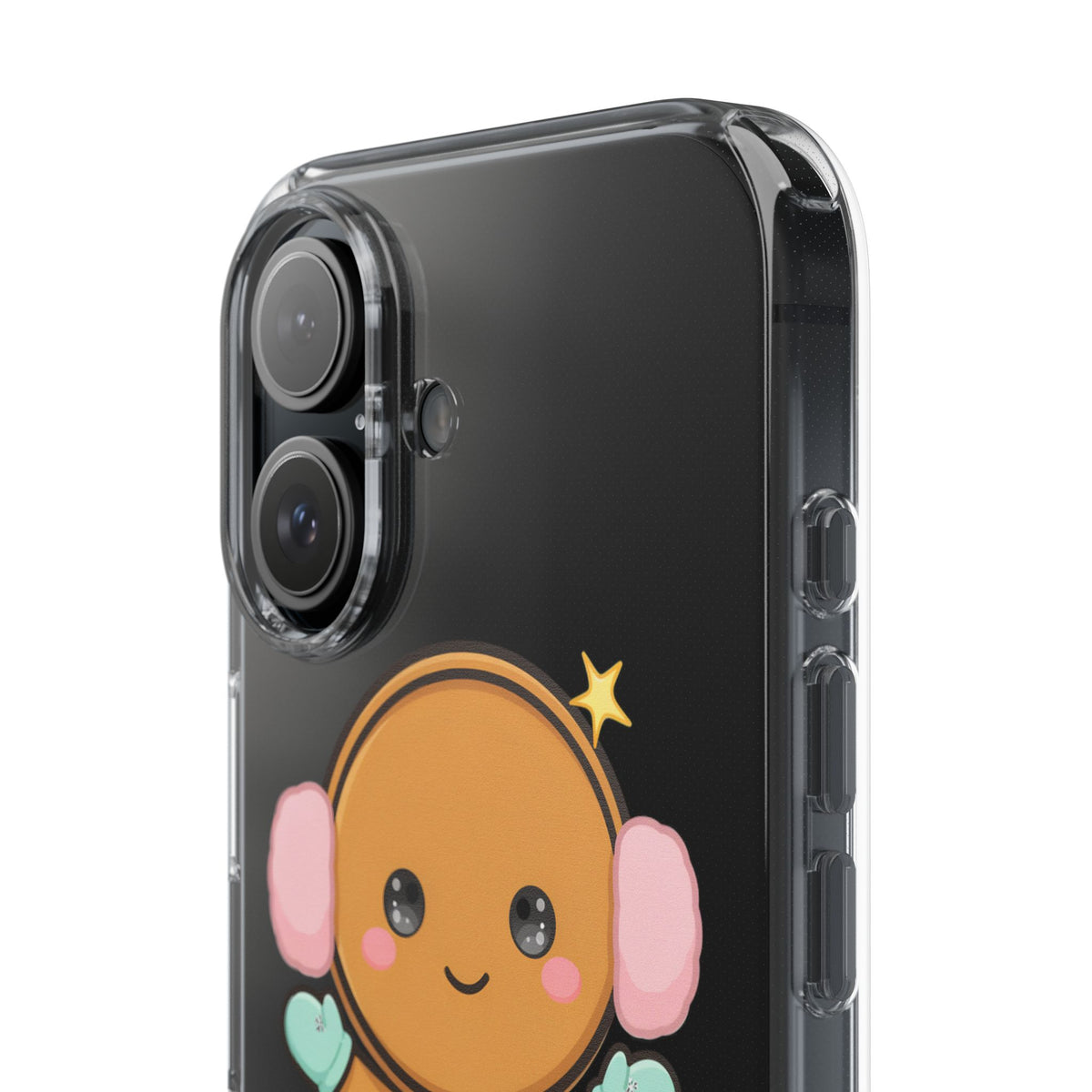 Kawaii Gingerbread Phone Case, Cute Winter Character