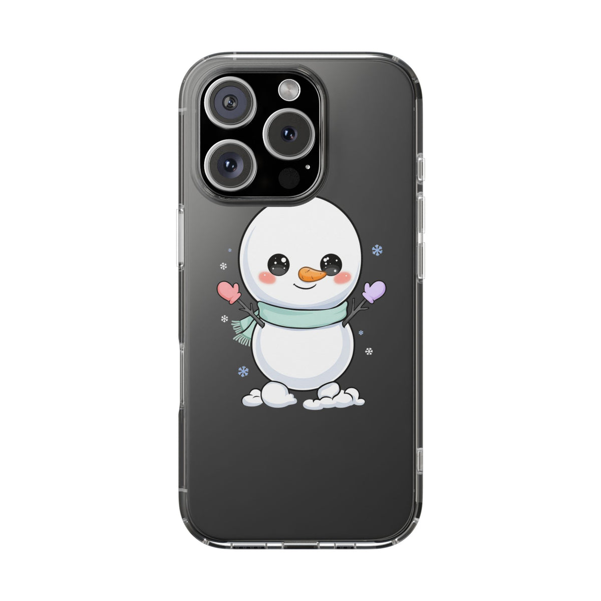Kawaii Snowman Clear Impact-Resistant Case