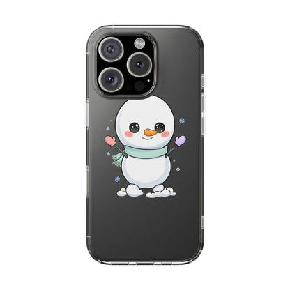 Kawaii Snowman Clear Impact-Resistant Case