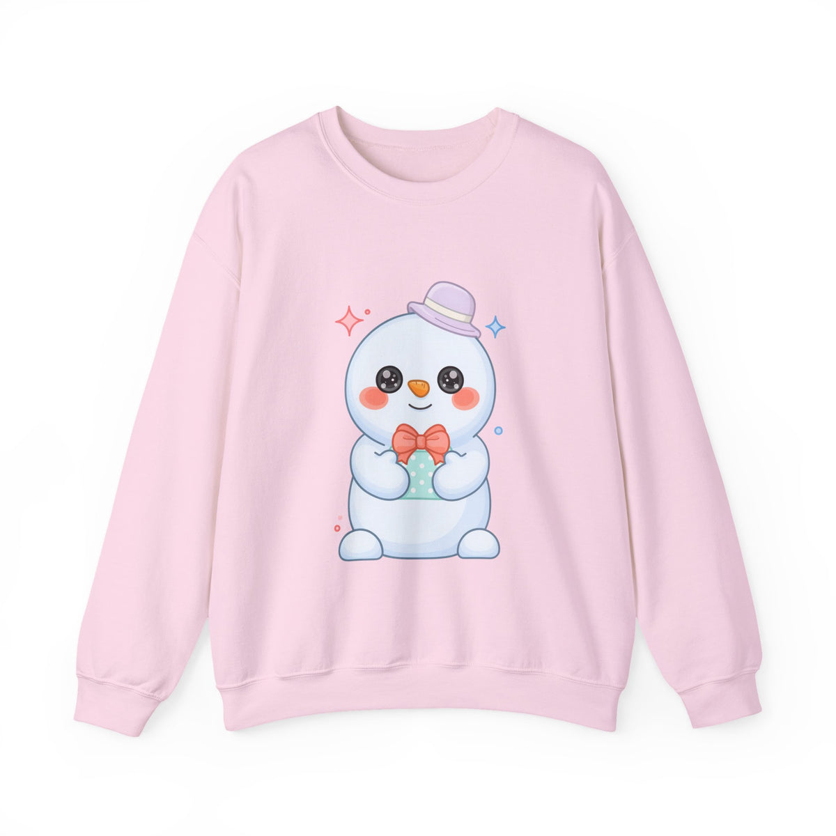 Kawaii Snowman Christmas Sweatshirt, Cute Holiday Gift