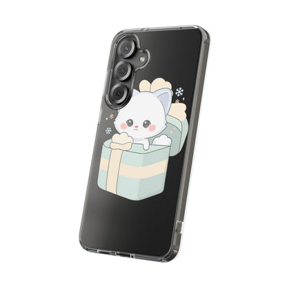 Kawaii Arctic Fox Clear Impact-Resistant Phone Case