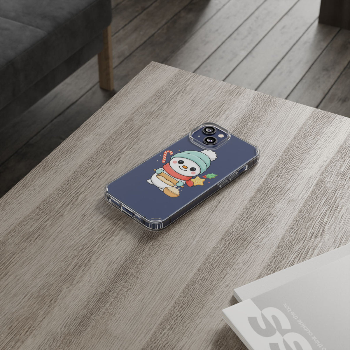 Christmas Snowman Phone Case, Cute Cookie Baker