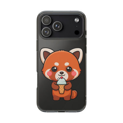Kawaii Red Panda Phone Case with Ice Cream