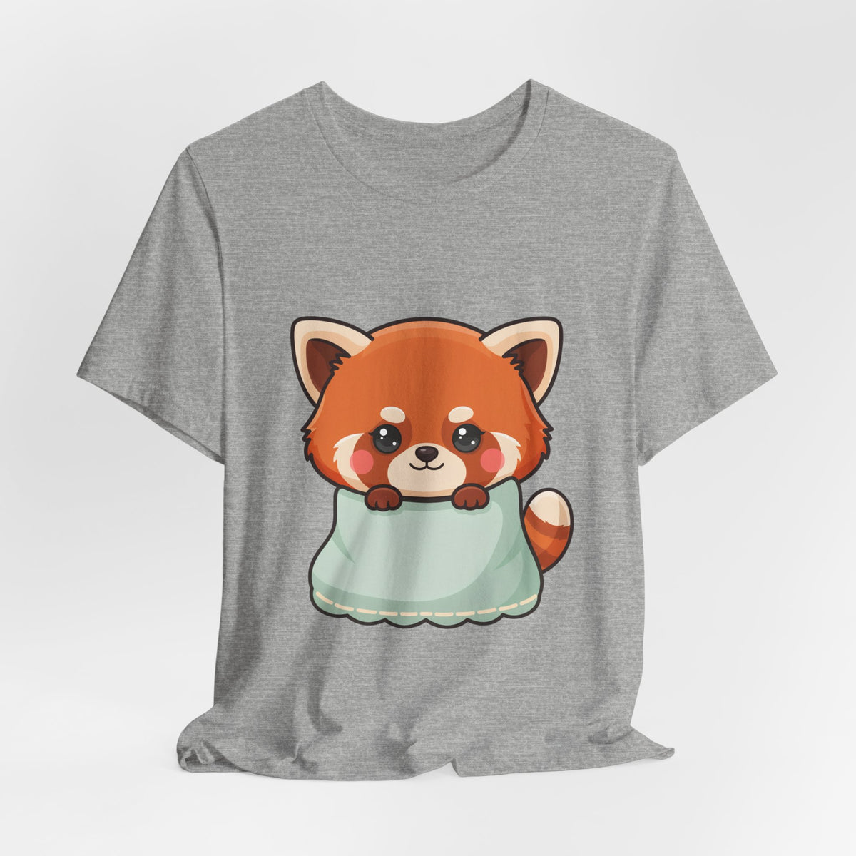 Kawaii Red Panda T-Shirt, Cozy Blanket Chibi Animal Tee