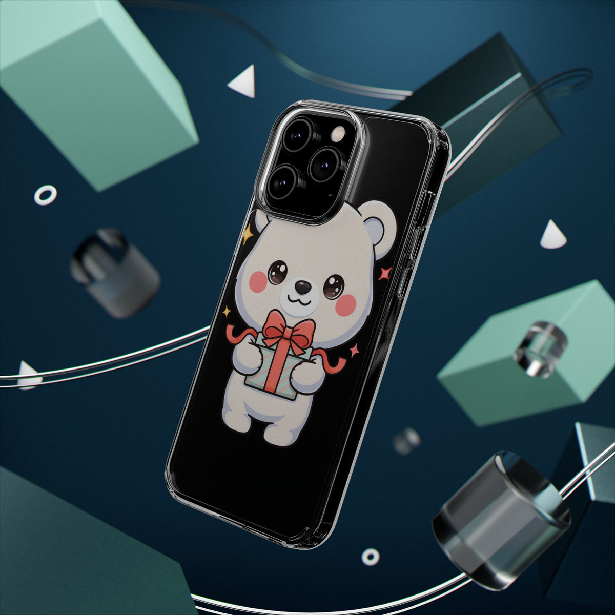 Kawaii Polar Bear Gift Phone Case for Holiday Gifting