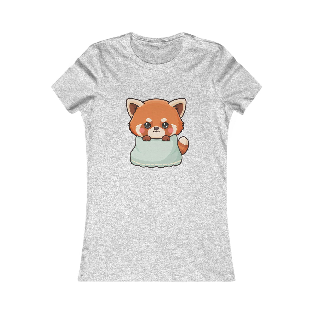 Kawaii Red Panda Women's Tee, Cozy Blanket Animal Shirt
