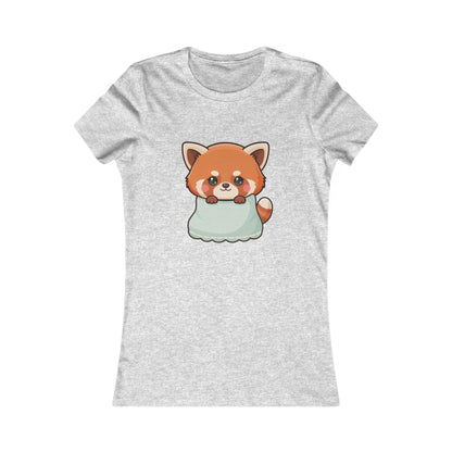 Kawaii Red Panda Women's Tee, Cozy Blanket Animal Shirt
