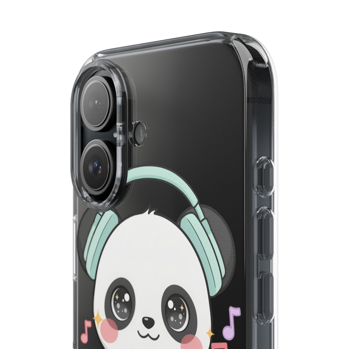 Kawaii Panda Phone Case with Headphones
