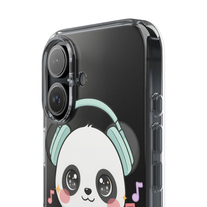 Kawaii Panda Phone Case with Headphones