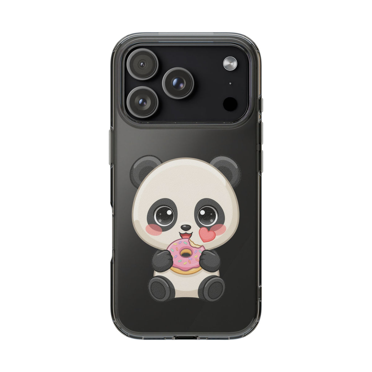 Kawaii Panda Phone Case with Donut