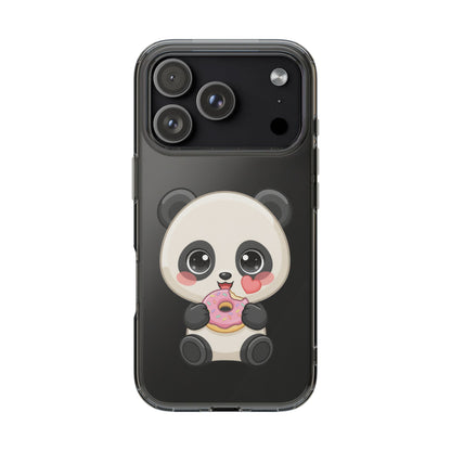 Kawaii Panda Phone Case with Donut