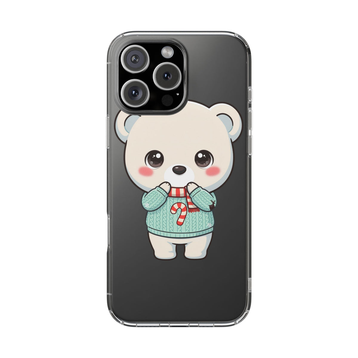 Kawaii Christmas Bear Phone Case for Holiday Season