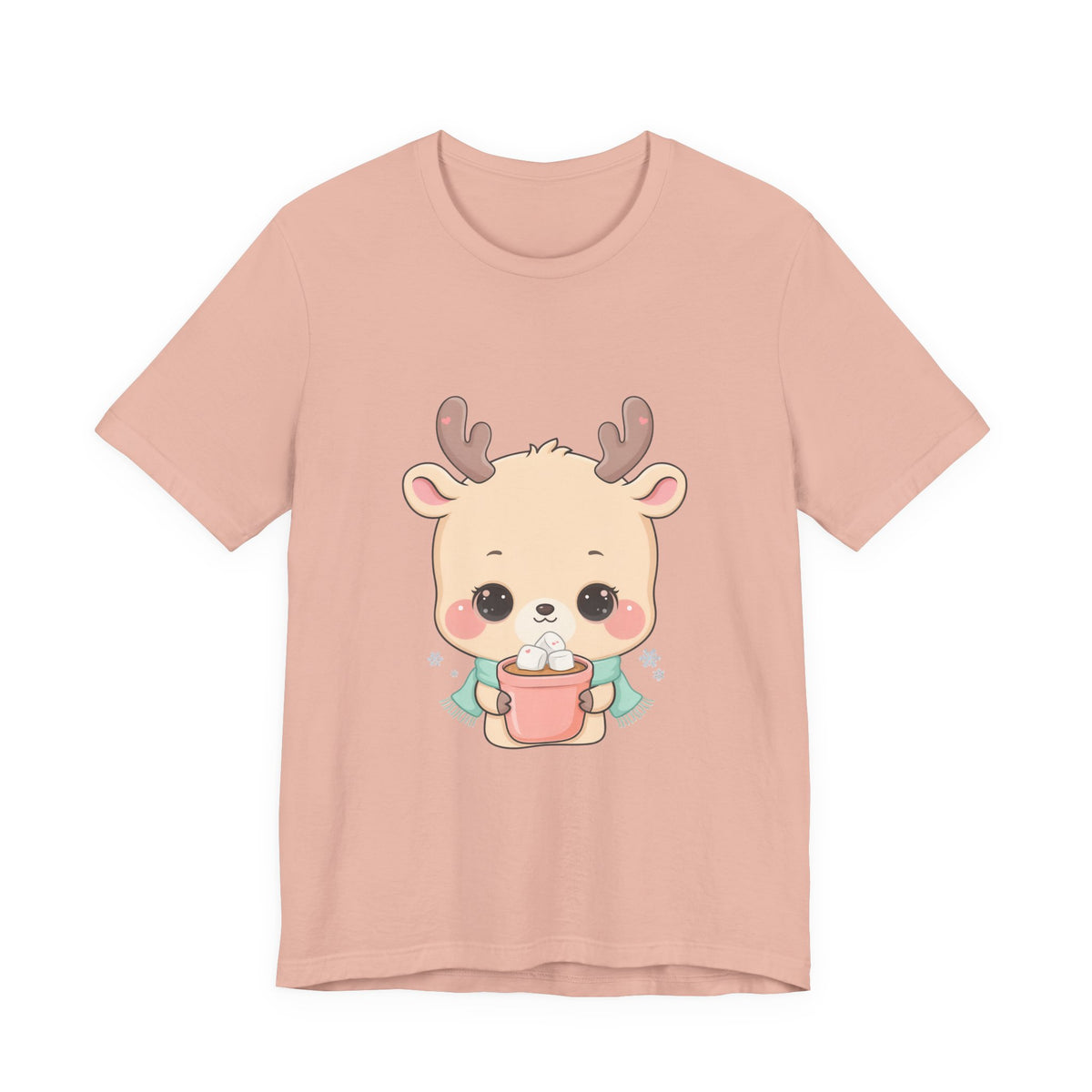 Kawaii Reindeer T-Shirt for Cozy Cocoa Season
