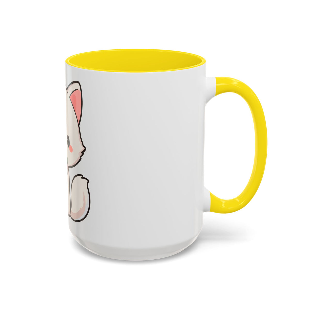 Kawaii Arctic Fox Christmas Accent Coffee Mug